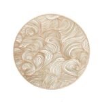 Modern Round PVC Placemat - Gold-Accented, Waterproof & Non-Slip - Image 2