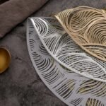 Modern Round PVC Placemat - Gold-Accented, Waterproof & Non-Slip - Image 7