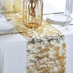 Luxurious Gold Foil Mesh Sequin Table Runner for Weddings and Special Events - Image 6