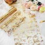 Luxurious Gold Foil Mesh Sequin Table Runner for Weddings and Special Events - Image 2