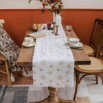 Sparkling Snowflake Faux Fur Christmas Table Runner - Image 3