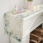 Spring Green Eucalyptus Linen Table Runner - Image 5