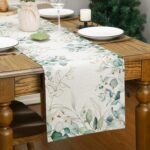 Spring Green Eucalyptus Linen Table Runner - Image 7