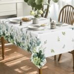 Elegant Spring Eucalyptus Waterproof Tablecloth for All Occasions - Image 5