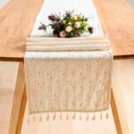 Elegant Daisy Tassel Table Runner - Image 4