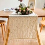 Elegant Daisy Tassel Table Runner - Image 2