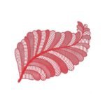 Elegant Nordic Leaf Design PVC Placemat - Water Resistant, Non-slip Kitchen Table Mat - Image 2