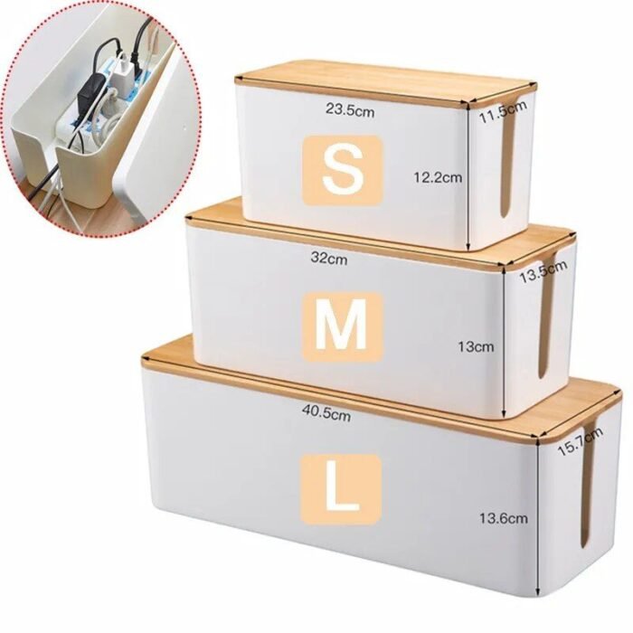 Cable Storage Box Wooden - Image 3