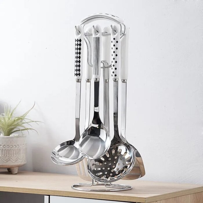 Eco-Friendly Stainless Steel 7-Piece Kitchen Utensil Set - Image 3