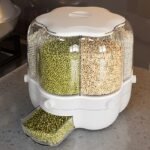 Rotating Korean-Style Rice & Cereal Storage Dispenser - Image 3