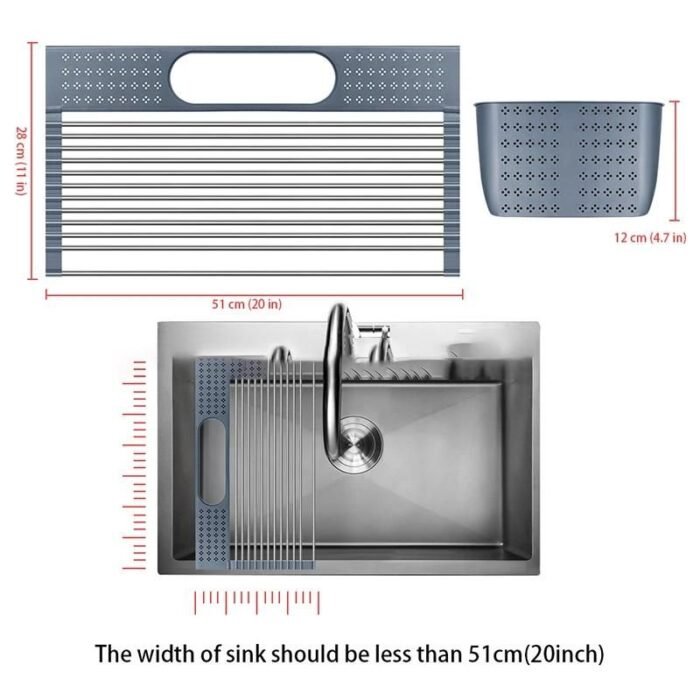 Multi-Use Adjustable Silicone Over Sink Drying Rack - Image 6