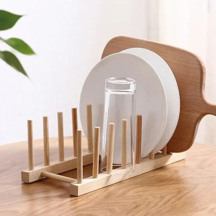Bamboo Dish Rack - Elegant and Eco-Friendly Kitchen Organizer - Image 1