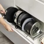Expandable Stainless Steel Kitchen Organizer: Pots, Pans, and Knife Storage with Drying Shelf - Image 4