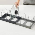 Expandable Stainless Steel Kitchen Organizer: Pots, Pans, and Knife Storage with Drying Shelf - Image 6