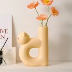 Charming Cat Letter D-Shaped Resin Vase - Image 7