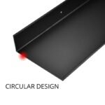 Modern Matte Black Wall-Mounted Aluminum Shelf for Bathroom & Kitchen Storage - Image 6