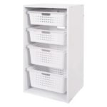 Multi-Purpose Kids Room Sliding Bin Organizer with 4 Bins - Image 6