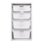 Multi-Purpose Kids Room Sliding Bin Organizer with 4 Bins - Image 3