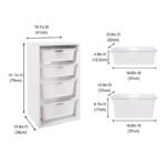 Multi-Purpose Kids Room Sliding Bin Organizer with 4 Bins - Image 7
