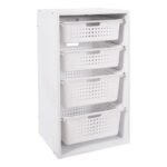 Multi-Purpose Kids Room Sliding Bin Organizer with 4 Bins - Image 2