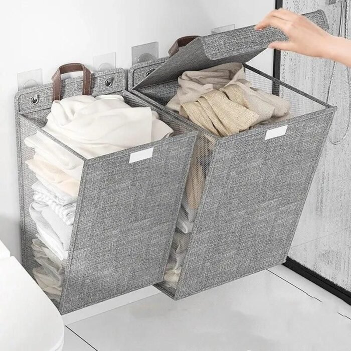 Space-Saving Foldable Laundry Basket - Image 1