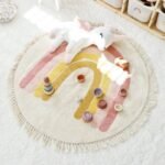 Colorful Cartoon Rainbow Round Rug - Image 4