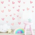 Pink Heart Wall Decals Set - Image 4
