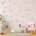 Pink Heart Wall Decals Set - Image 2