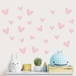 Pink Heart Wall Decals Set - Image 3