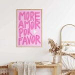 Colorful "More Amor Por Favor" Canvas Wall Art - Image 7