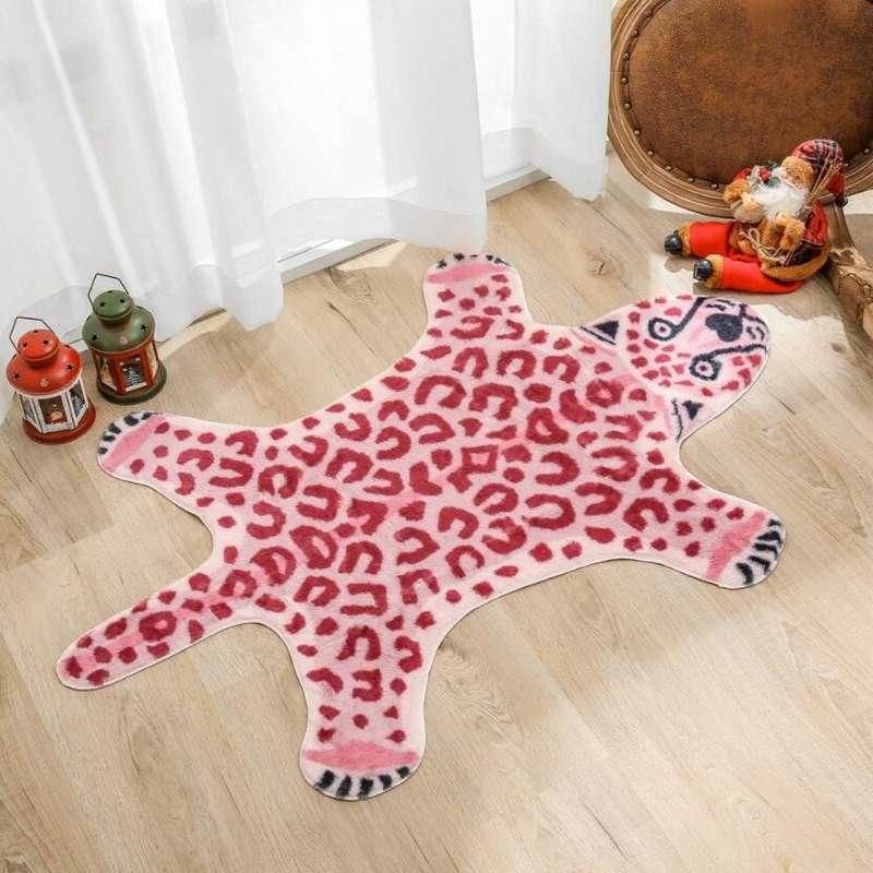 80745-197bd5.jpeg Luxury Pink Leopard Print Rug - Image 1