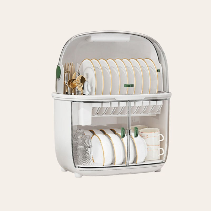 Deluxe Double-Layer Dish Drying Rack: Space-Saving Kitchen Organizer - Image 2