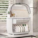 Deluxe Double-Layer Dish Drying Rack: Space-Saving Kitchen Organizer - Image 4
