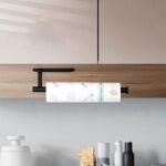 Multi-Purpose Stainless Steel Towel and Paper Rack - Silver/Black, Strong Adhesive - Image 2