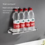 Multi-Purpose Stainless Steel Towel and Paper Rack - Silver/Black, Strong Adhesive - Image 7