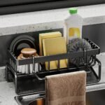Space-Saving Stainless Steel Kitchen Sink Organizer with Self-Draining Tray - Image 8