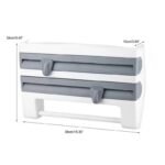 Multi-Function Kitchen Organizer: Wall-Mounted Wrap Cutter and Spice Rack - Image 8