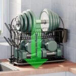 Multi-Purpose Metal Kitchen Organizer Rack with Drainboard - Image 4