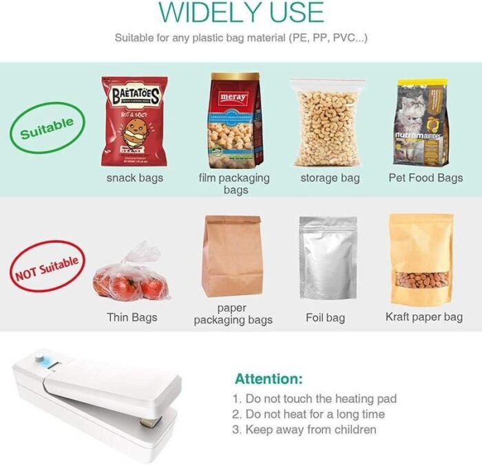 Compact 2-in-1 Rechargeable Handheld Bag Sealer & Cutter - Image 3
