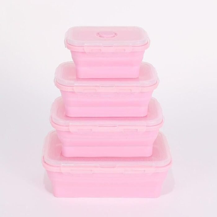 Collapsible Silicone Lunch Box Set - Image 7