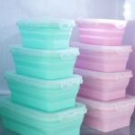Collapsible Silicone Lunch Box Set - Image 2