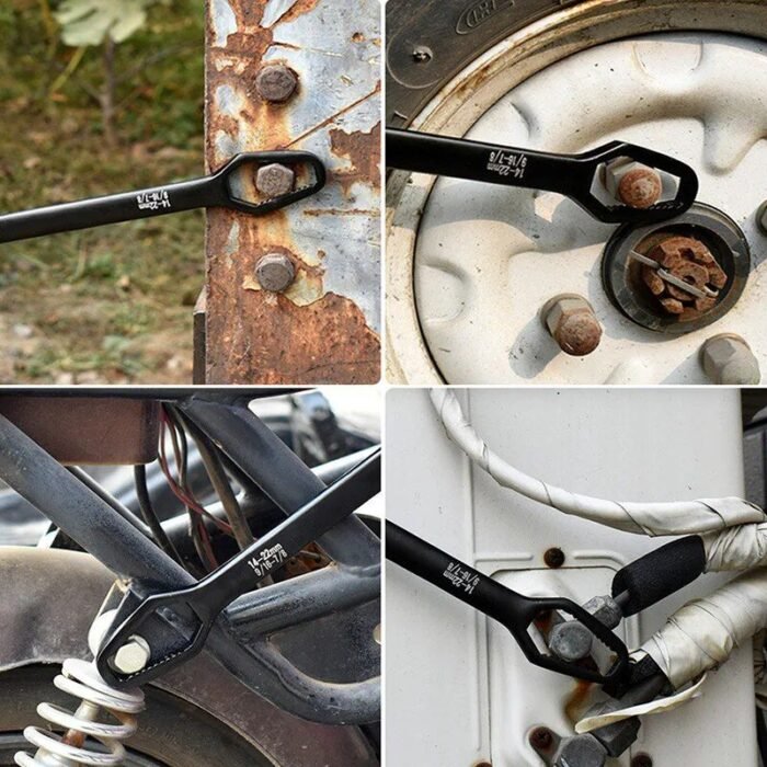Adjustable Double-Head Ratchet Wrench - Universal 8-22mm Spanner for Bicycles and Cars - Image 7
