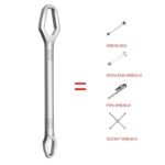 Adjustable Double-Head Ratchet Wrench - Universal 8-22mm Spanner for Bicycles and Cars - Image 3
