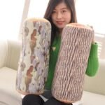 Nature-Inspired Plush Tree Stump Pillow - Image 4