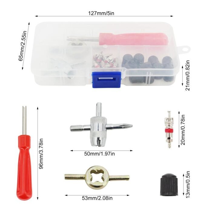 33-Piece Car Tyre Valve Repair & Installation Kit - Image 3