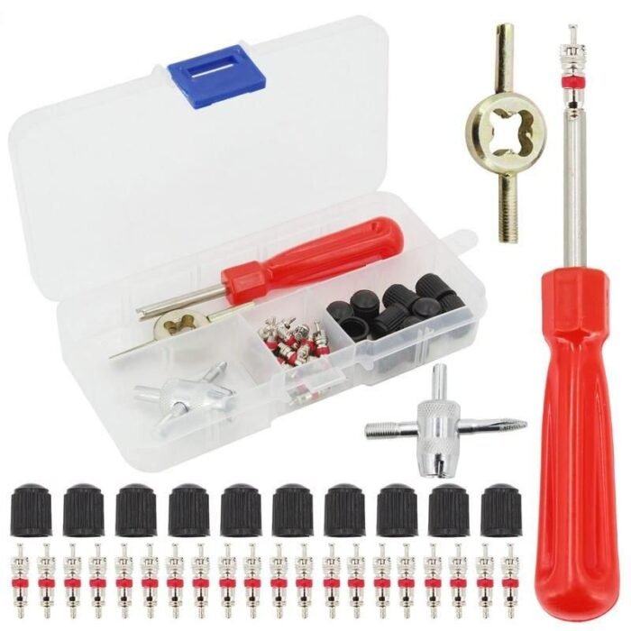 33-Piece Car Tyre Valve Repair & Installation Kit - Image 1