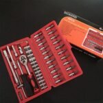 Professional 46-Piece Car Repair Hand Tool Set - Multifunction Ratchet Wrench and Tire Removal Kit - Image 4