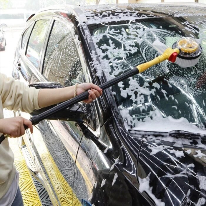 360° Rotating Car Cleaning Foam Brush with Extended Handle - Image 3