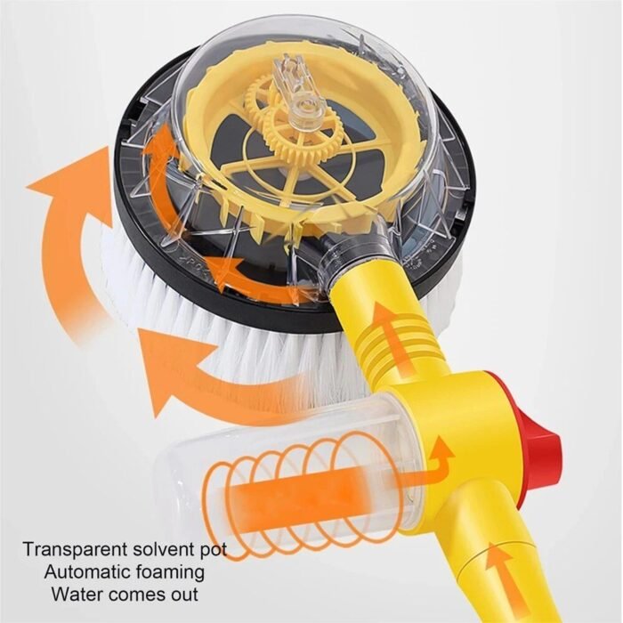 360° Rotating Car Cleaning Foam Brush with Extended Handle - Image 4