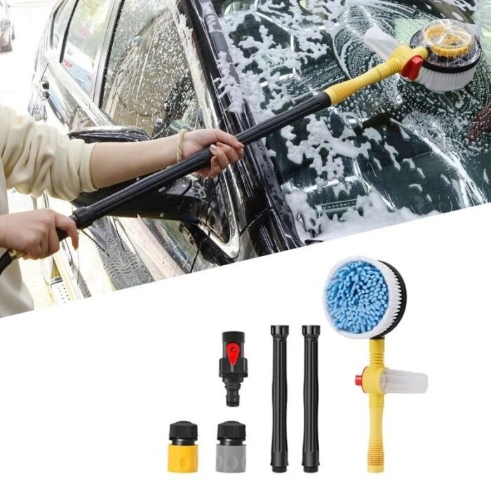 360° Rotating Car Cleaning Foam Brush with Extended Handle - Image 2
